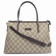 Gucci Classic GG PVC Canvas Tote Bag In Camel G7041112