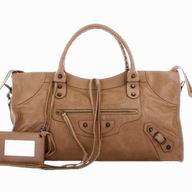 Balenciaga Part-Time Planet Small Stud Bag Light Brown 168028LB