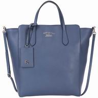 Gucci Swing Calfskin Leather Bag In Blaue Gray G5947079