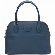 Hermes Bolide 27 Bleu De Prusse Epsom Leather Palladium Hardware Handbag HBOLIDE27PS