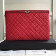 Chanel Calfskin Wallet Red C6120518