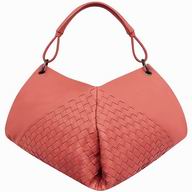 Bottega Veneta Intrecciato Nappa Shoulder Bag Orange Pink BV57825