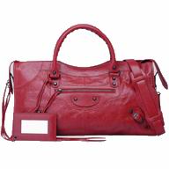Balenciaga Medium Lambskin Bag Small Studs Poppy Red 168028POR