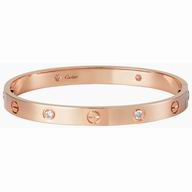 Cartier Love 18K Pink Gold 4 Diamonds Bracelet CR7081811