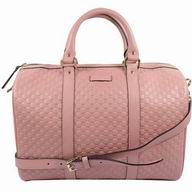 Gucci Classic GG Jacquard Weave Calfskin Boston Bag In Pink G6122208
