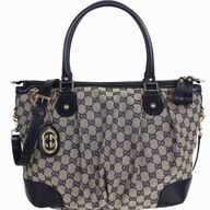 Gucci Large Sukey G-Logo Fabric&Cowhide Bag Blue G554950