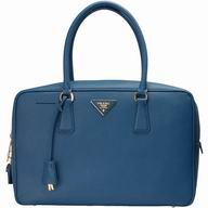 Prada Saffiano Lux Triangle Logo Epsom Bag Cornflower Blue PR771729