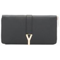 YSL Saint Leather Paris Y Calfskin Wallets In Black YSL5190052