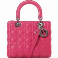 Dior Lady Dior Lambskin Bag Hot Pink D2889
