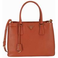 Prada Saffiano Lux Triangle Logo Handhand Orange P467836