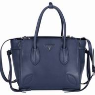 Prada City Sport Triangle Logo Calfskin Handhand Blue PR99F579