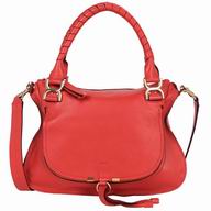 CHLOE Marcie Calfskin Bag Paprika Red CL7040512