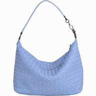 Bottega Veneta Brunito Intrecciato Grosgrain Shoulder Bag Water Blue BV239982