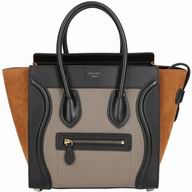 Celine Luggage Micro Calfskin Bag Black/Gray/Orange CE75A814