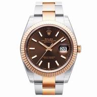 Rolex Datejust Automatic 41mm 18K Gold Stainless Steel Watch Chocolate R7030713