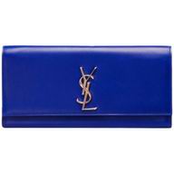 YSL Clutch Y Calfskin HandBag In Jewelry Blue YSL5173993