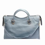 Balenciage City Lambskin Gold hardware Classic Bag Gray Blue B2054968