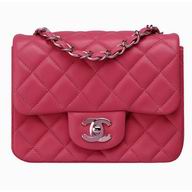 Chanel Lambskin Mini Coco Bag Hot Pink(Silver) A522371