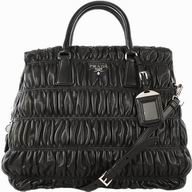 Prada Nappa Gaufre embossed Large Bag In Black PB1336L