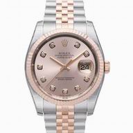 Rolex Datejust Automatic 36mm 18K Gold Stainless Steel Watch RoseGold R116231-3