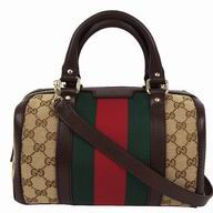 Gucci Vintage Web Calfskin Boston Bag In Coffee G5180005