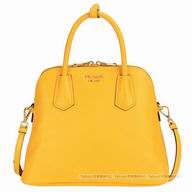 Prada Lux Saffiano Zipper Cowhide Handle/Shoulder Bag Yellow PR5463532