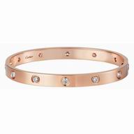 Cartier Love Diamond 18K Pink Gold Bracelet CR7082411