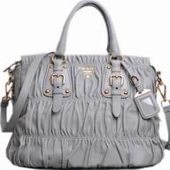 Prada Nappa Gaufre Lambskin Handbag In Grey P309244