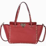 Valentino Rockstud Calfskin Small Handbag Red VA59323