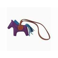 Hermes Horse lambskin Handbag Hanging Omarment In Purple H4567894