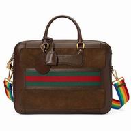Gucci Suede briefcase with Web 484663 D6Z2T 2166
