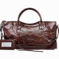 Balenciage Part Time Top Leather Bag In Chestnut 168028CH