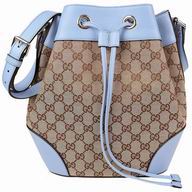 Gucci Plus GG Calfskin Weaving Shoulder Bag In Khaki Blue G559455