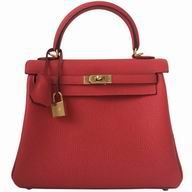 Hermès Kelly 25CM Rouge Pivoine Togo Leather Gold Hardware Hand Sew Bag HK1025RG