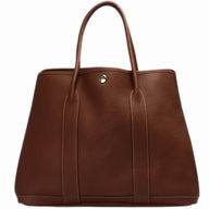 Hermes Garden Party 36cm Clemence Leather Bag Coffee HGP1036CF