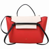 Celine Belt Calfskin Mini Bag Red CE608A50