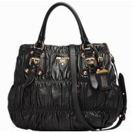 Prada Nappa Tessuto Gaufre Large Bag In Black PR531810