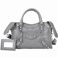 Balenciage City Lambskin Silvery hardware Classic Mini Bag Gray B2055030