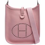 Hermes Garden Evelyne TPM Caviar Calfskin Cavity H Mini Shoulder bag Pink Red H7041903