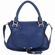 CHLOE Marcie Calfskin Bag Blue Velvet CL7040508