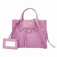 Balenciage Papier Calfskin Silvery hardware Bag Pink Purple B20558075