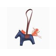 Hermes Horse Sheepskin Handbag Hanging Omarment In Deep Blue H4567895
