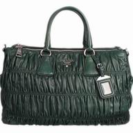 Prada Nappa Gaufre embossed Shopping Bag In Green P427174