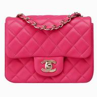 Chanel Mini Coco Lambskin Flap Bag In Red(Gold) A35225