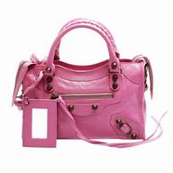 Balenciage City Lambskin Aged Brass hardware Classic Mini Bag Pink Purple B2055053