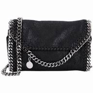 Stella McCartney Falabella Mini Silver Chain Bag Black S896743