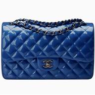 Chanel Patent Lambskin Jumbo Coco Bag Royalblue A58600PLS