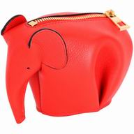 Loewe Animales Elephant Calfskin Wallet Pink L8011411