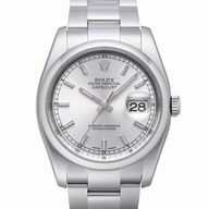 Rolex Datejust Automatic 36 mm Stainless Steel Watch Silvery R116200-6