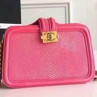 Chanel Classic Gold Hardware Trichogaster leeri Leather Shoulder Bag Pink C6120405